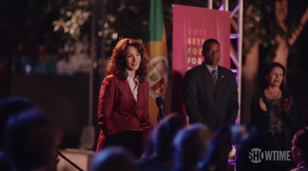 Bette Porter is running for Mayor of Los Angeles on The L Word: Generation Q