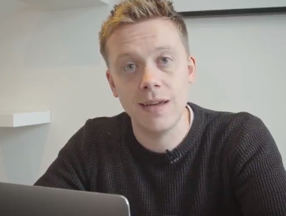 Owen Jones sported a black eye after the incident