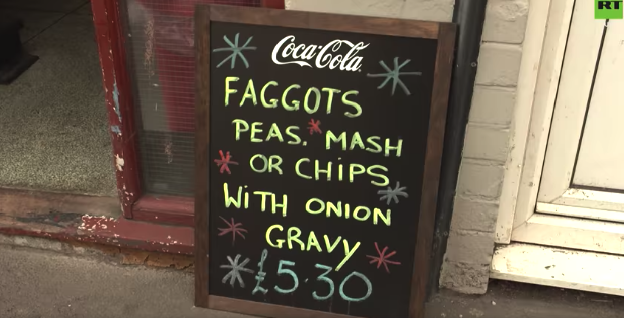 Google bans cafe's advert for traditional faggots after deeming it 'inappropriate and offensive'