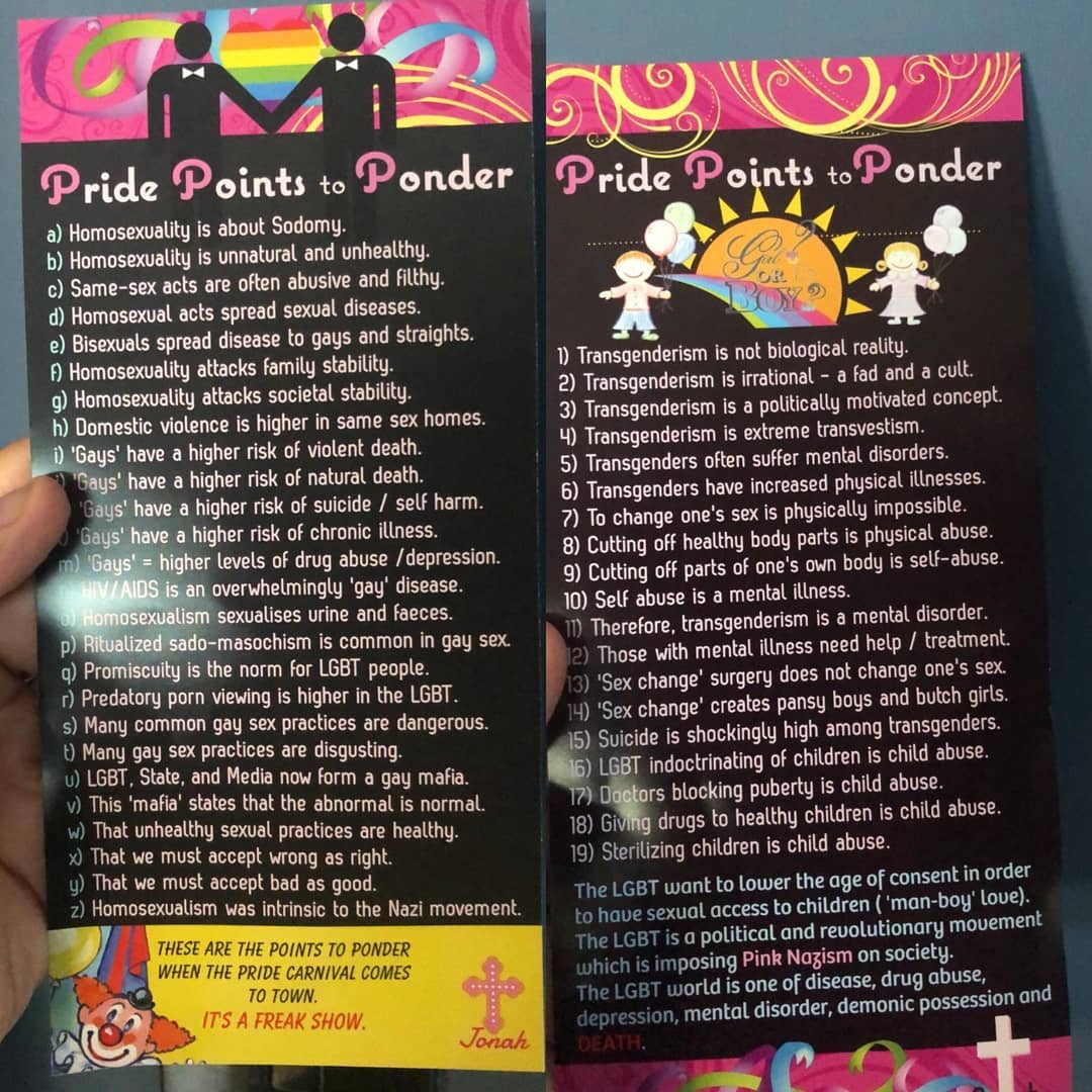 Houses in Britain targeted with vile, homophobic and hateful leaflets just days before Pride