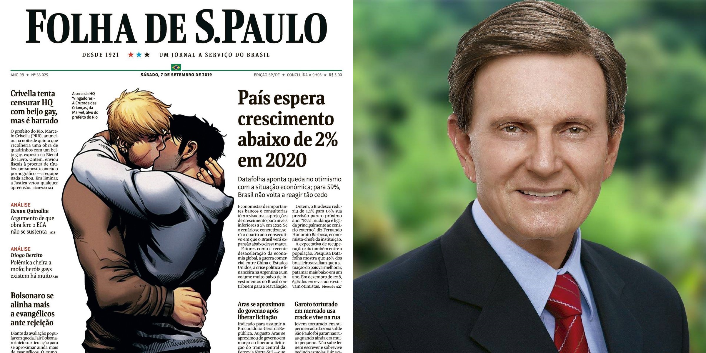 Brazil's biggest newspaper prints Avengers kiss on front page after censorship attempts