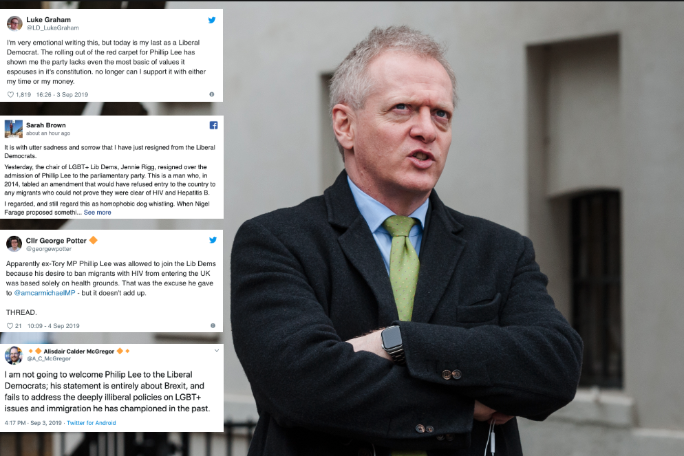 LGBT Liberal Democrats are quitting the party over the decision to admit 'homophobic' Phillip Lee