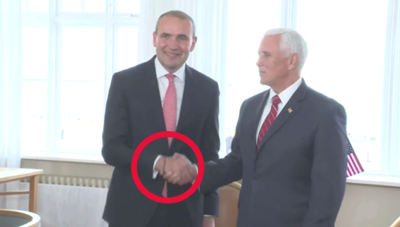 Iceland president trolls Mike Pence by wearing rainbow bracelet for meeting