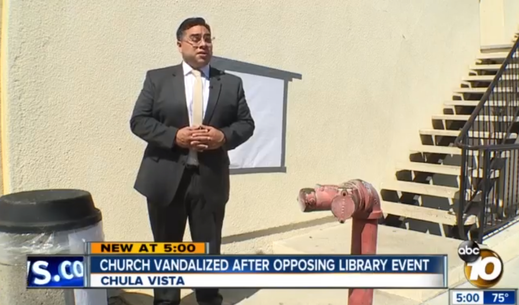 Church vandalised with Satanic imagery after protesting children's drag queen event