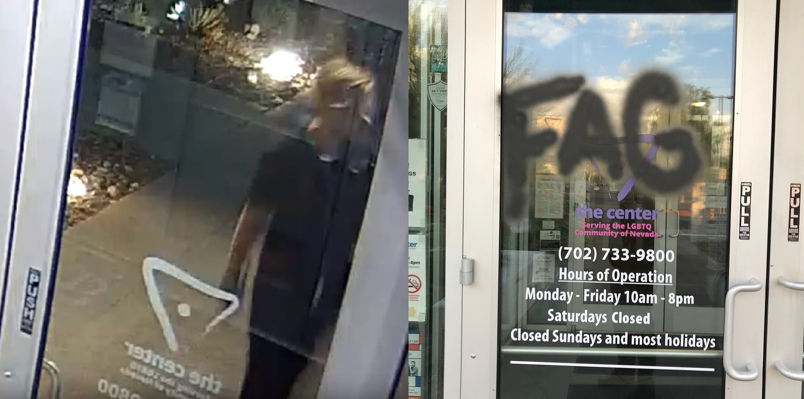 Las Vegas LGBT centre vandalised with 'FAG' graffiti, in second attack in just months