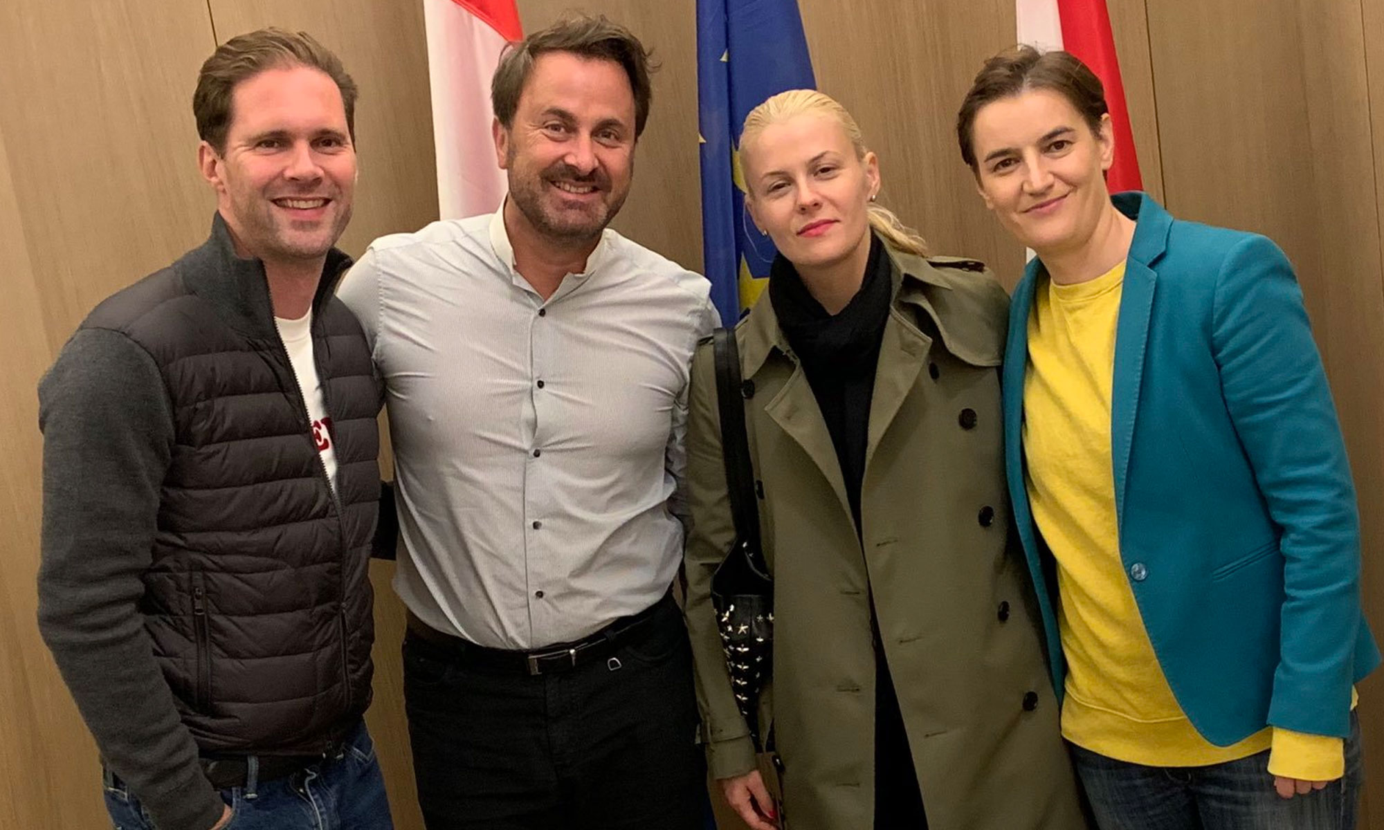 Gay prime minister of Luxembourg in historic photograph with lesbian prime minister of Serbia