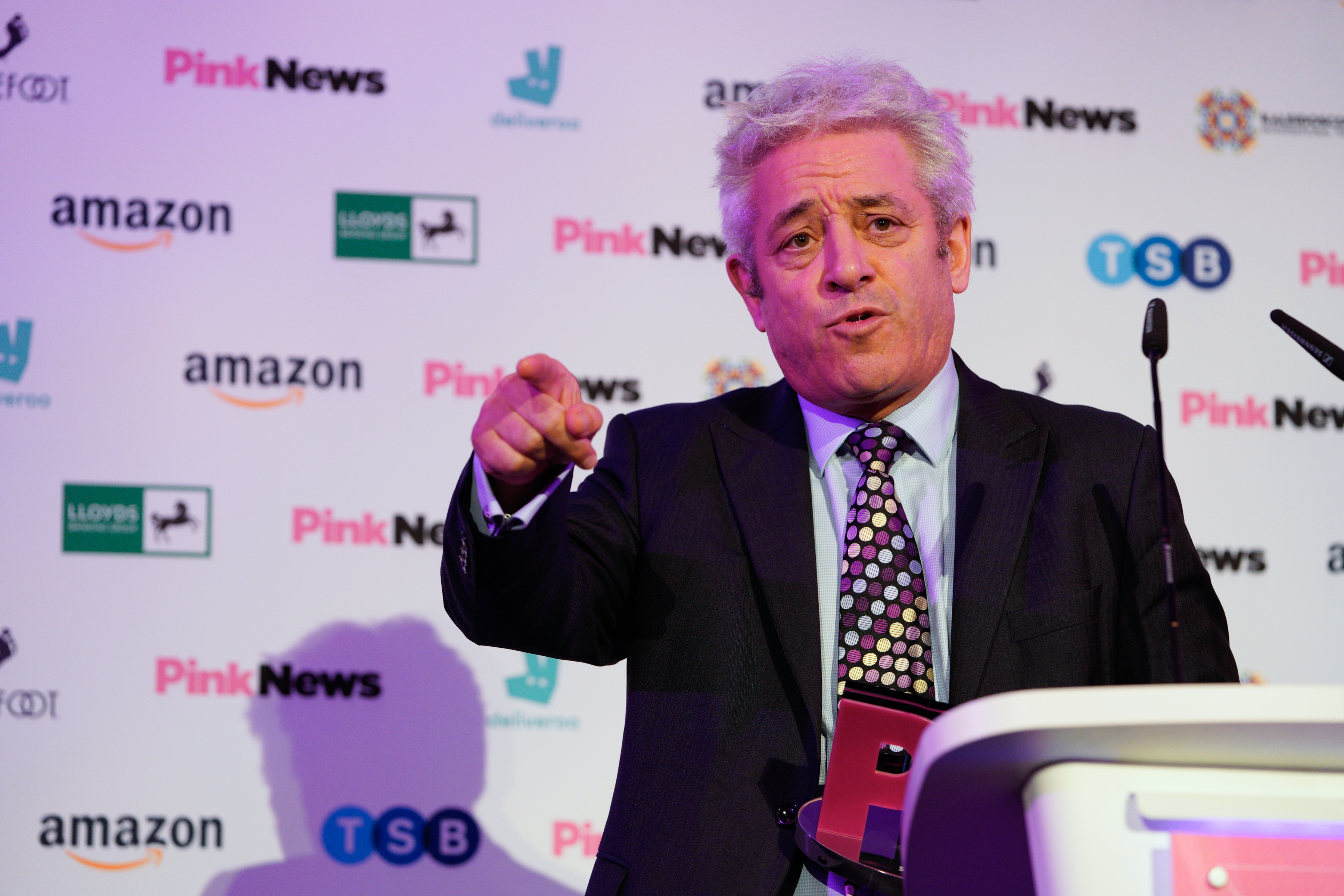 House of Commons speaker John Bercow declares trans rights are human rights in passionate speech at PinkNews Awards