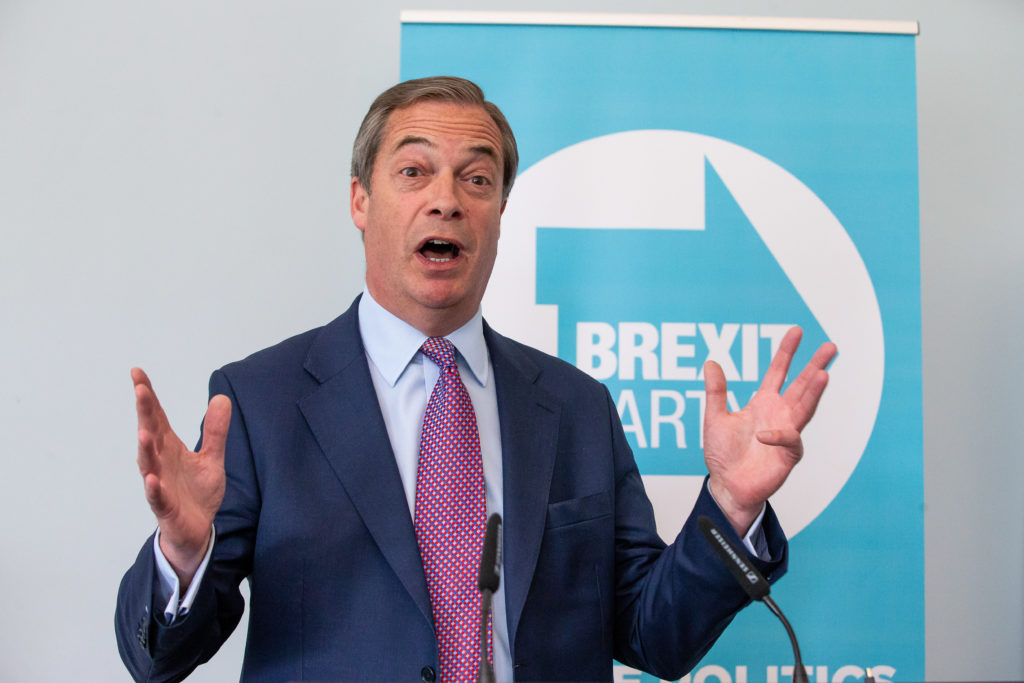 Brexit Party leader Nigel Farage