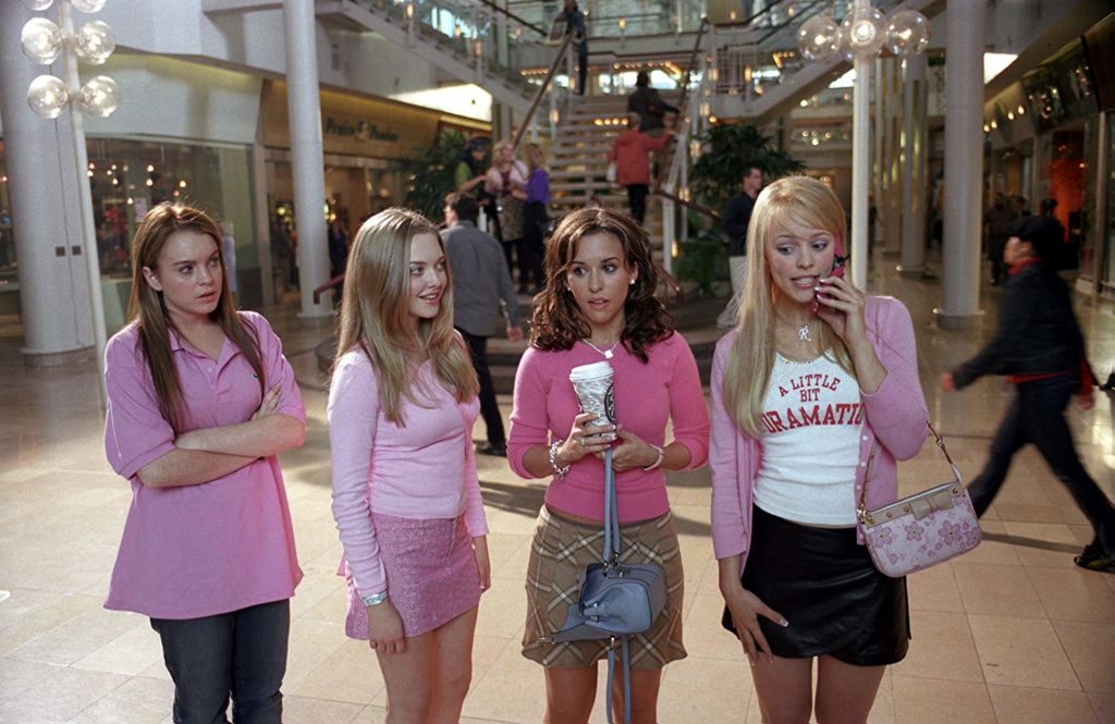 From L-R, Lacey Chabert, Lindsay Lohan, Rachel McAdams, and Amanda Seyfried. (Mean Girls/IMDb)