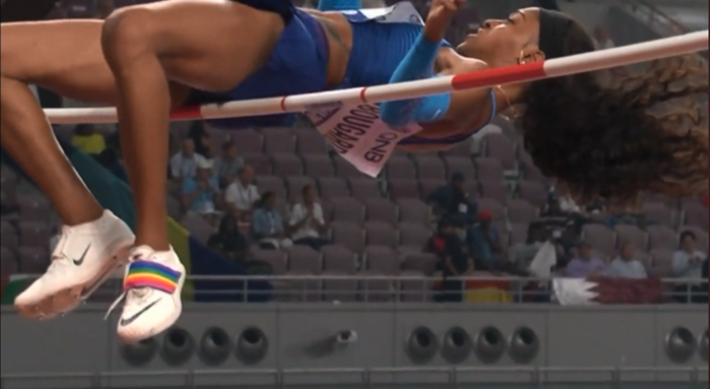 Athlete insists she wasn't trying to make a political statement by wearing Pride shoes in Qatar