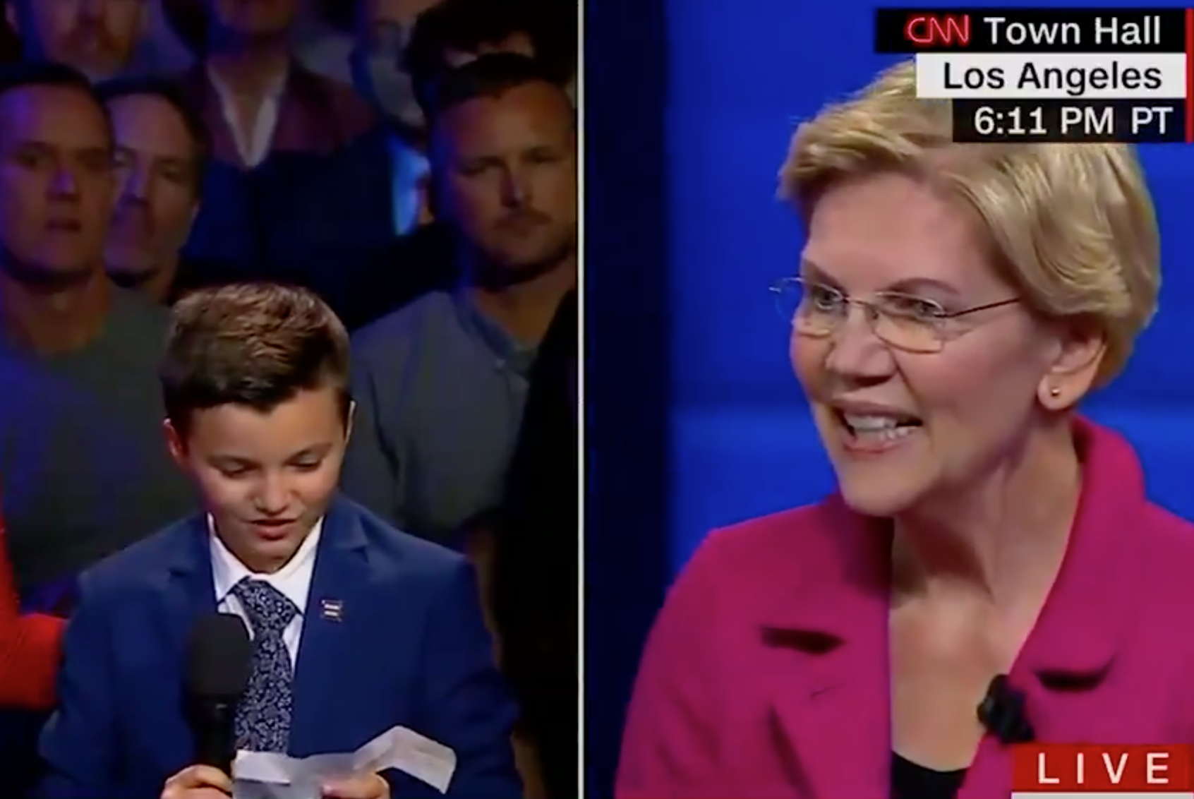 Watch Elizabeth Warren's searing put-down of Betsy DeVos while answering question from nine-year-old trans boy