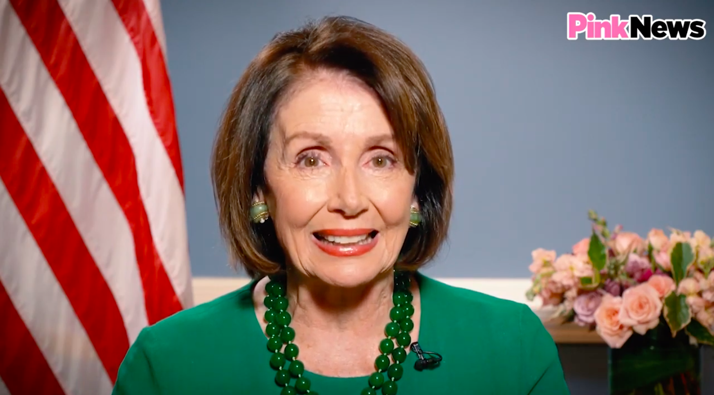 Nancy Pelosi delivers moving message of pride while honouring John Bercow at PinkNews Awards