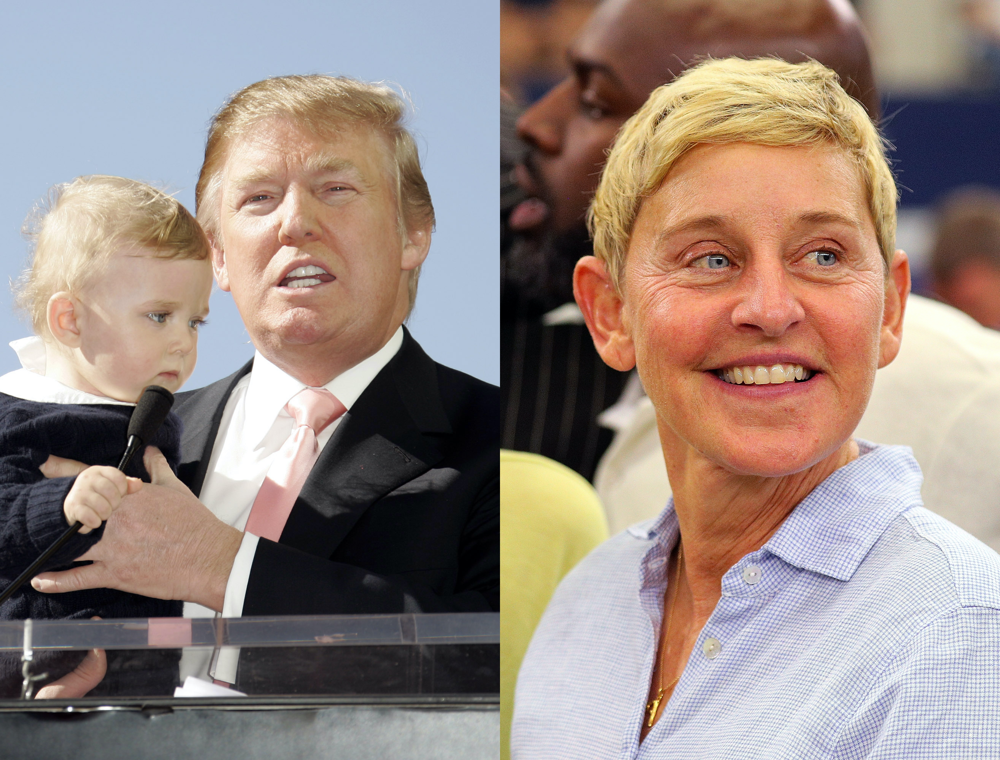 Ellen DeGeneres reportedly gave Donald and Melania Trump a gold stroller after Barron was born