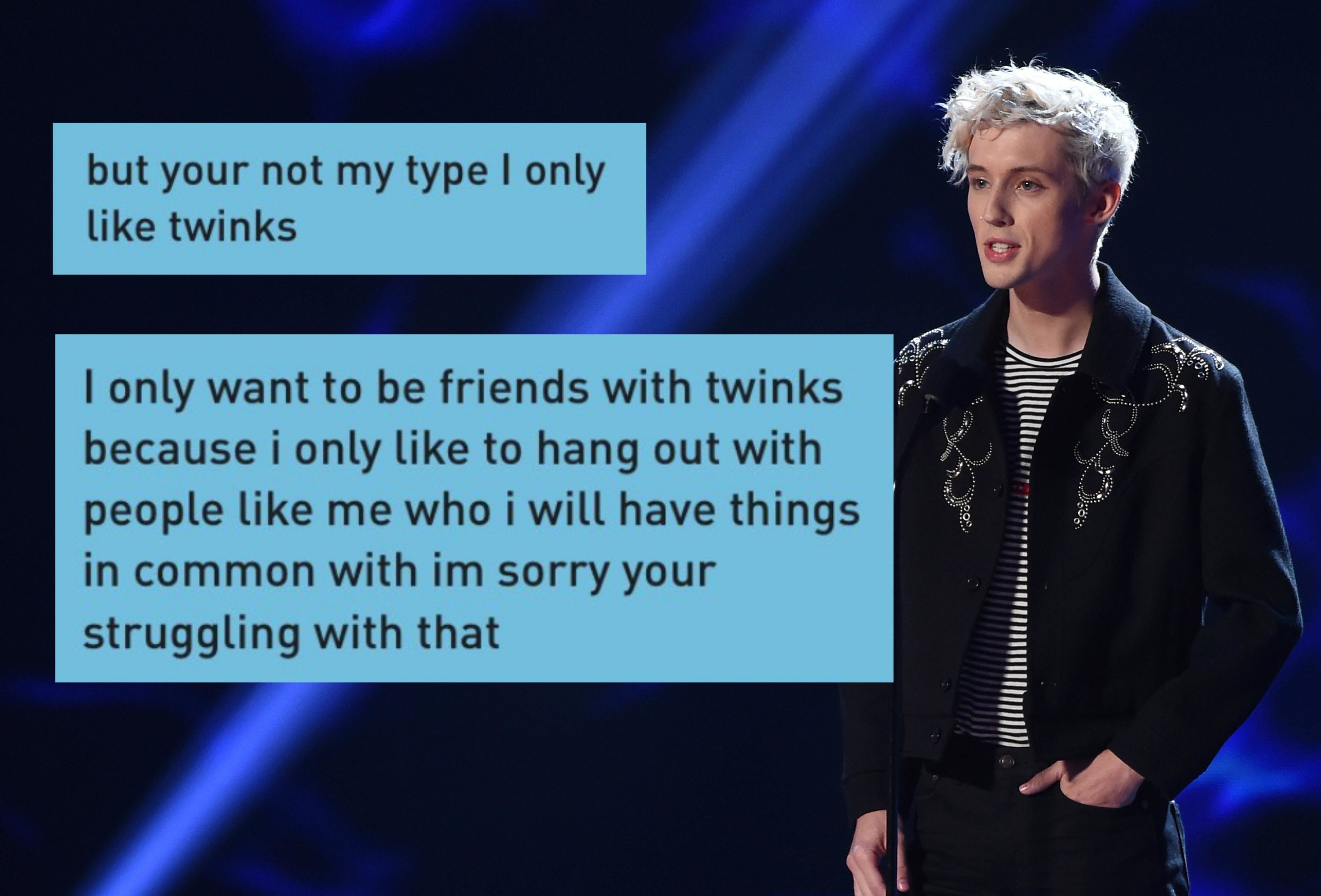 This guy on Grindr is looking for friends - but only if you're a twink. Yes, really