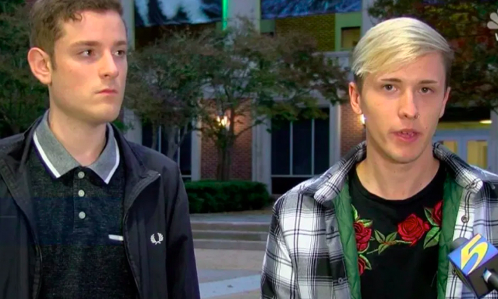Two gay university students were called f*****s, kicked out of a party and then threatened with death