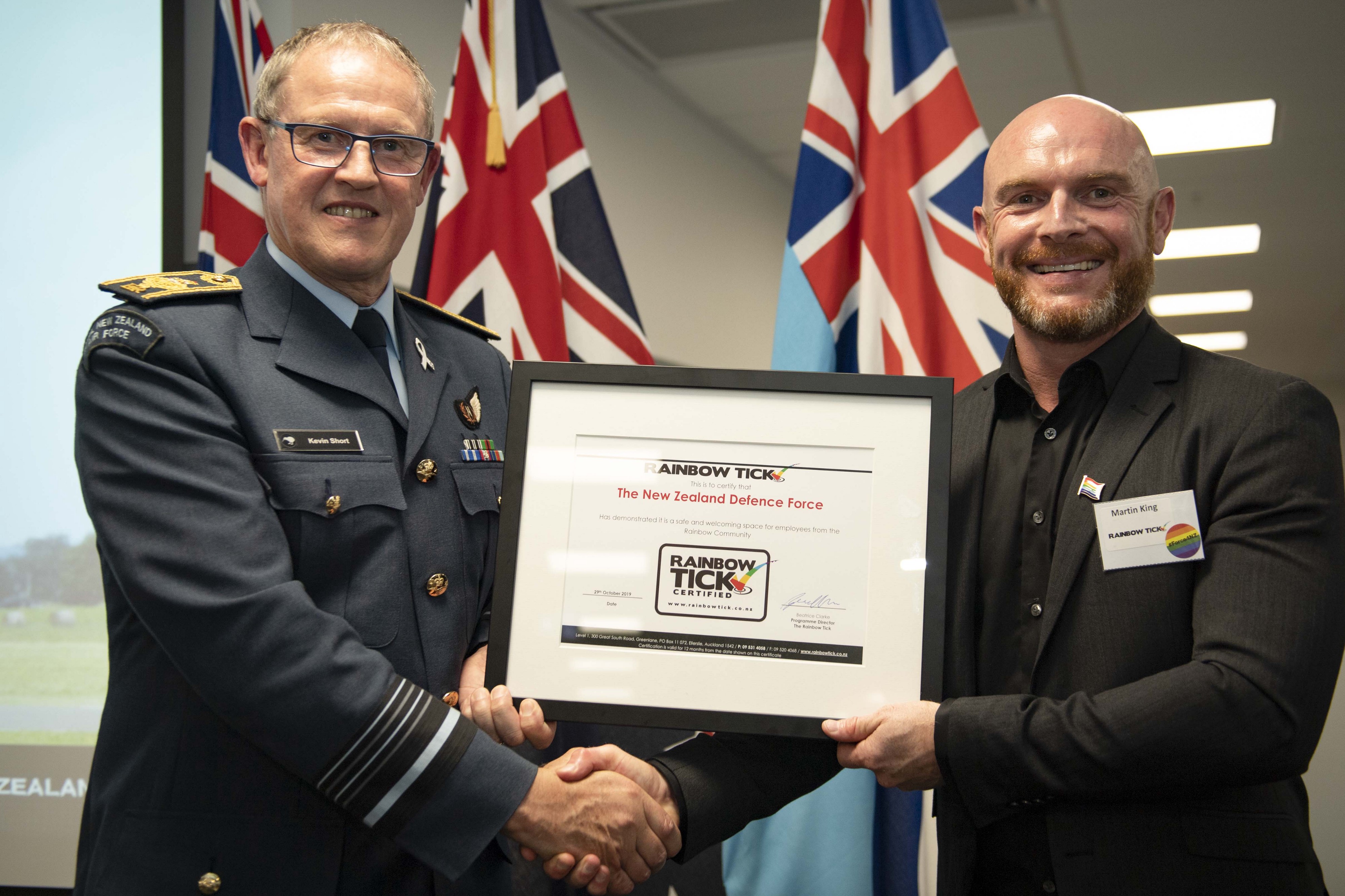 While Trump's military bans trans people, New Zealand Defence Force earns Rainbow Tick for LGBT inclusion