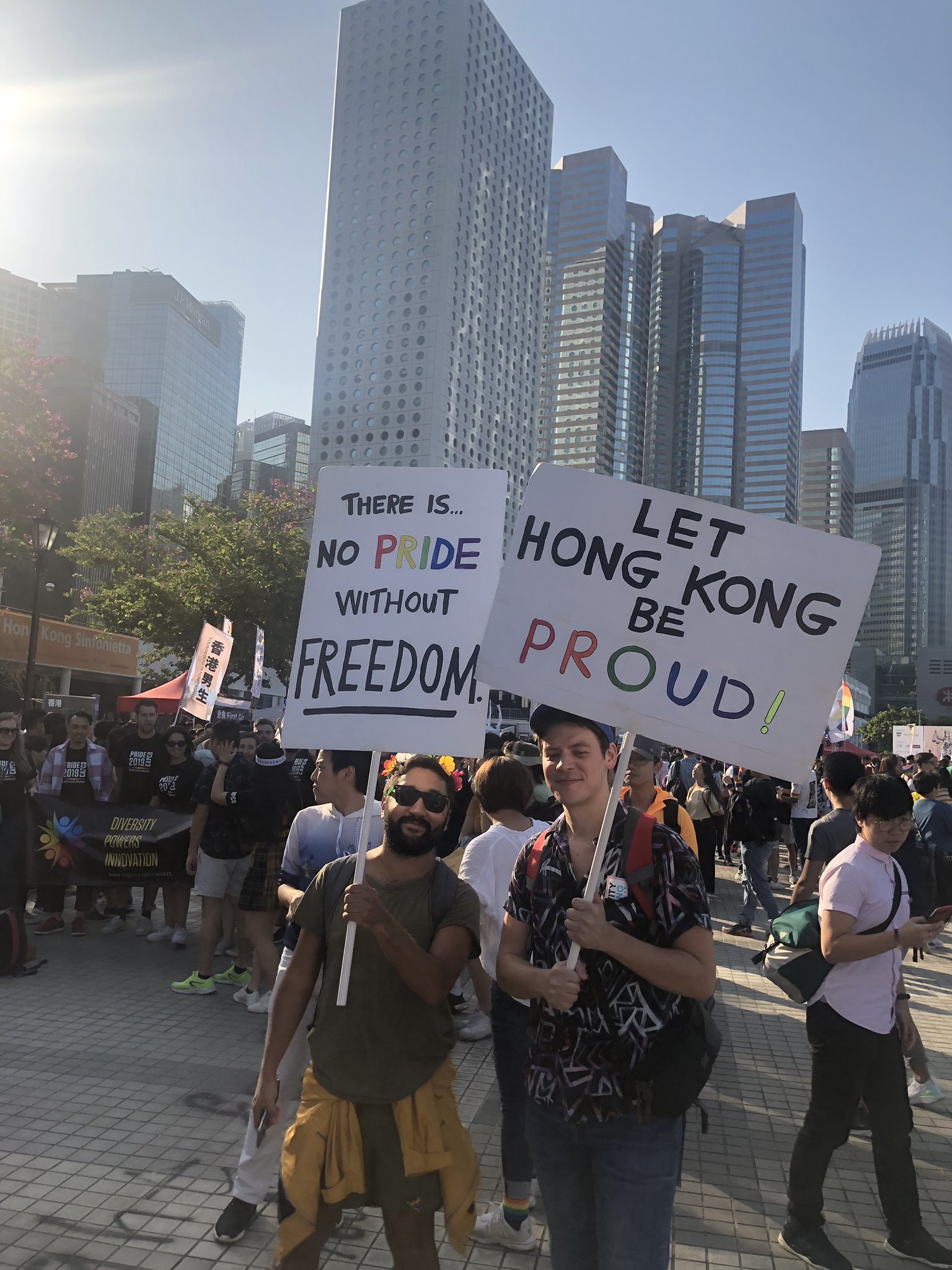 More than 1,000 queer people turn out for Hong Kong Pride rally after police banned parade amidst violence across the city