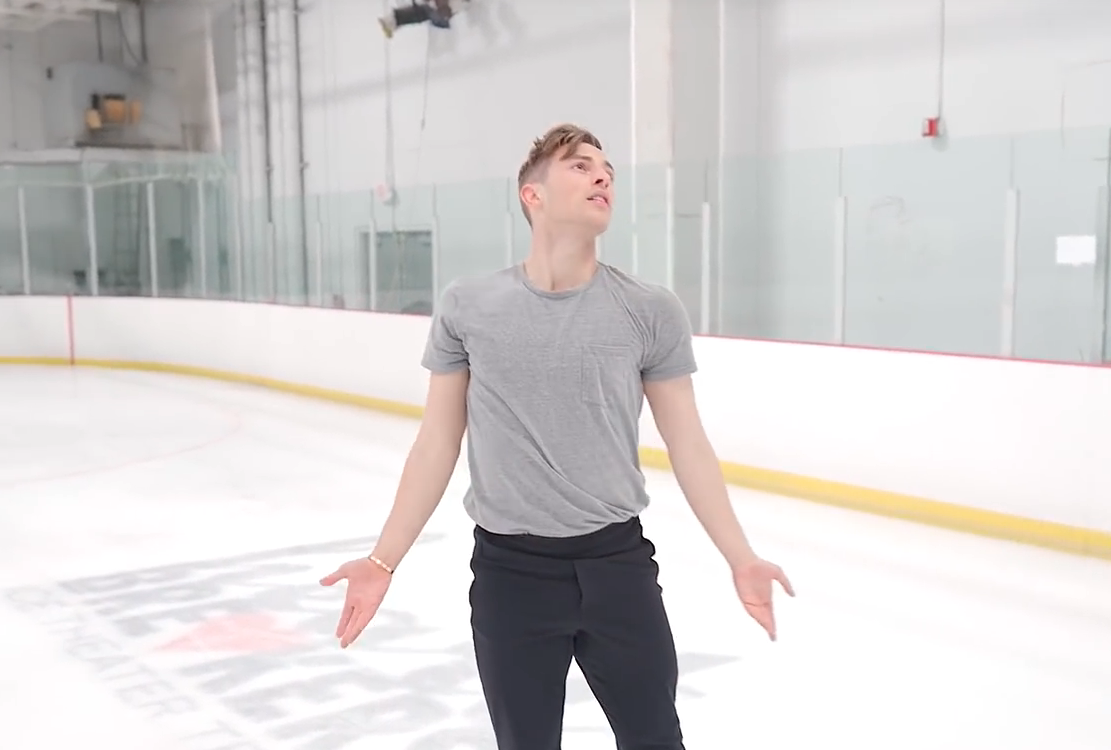 Gay Olympic hero Adam Rippon celebrates his 30th with a breathtaking birthday skate to ‘River’ by Ben Platt