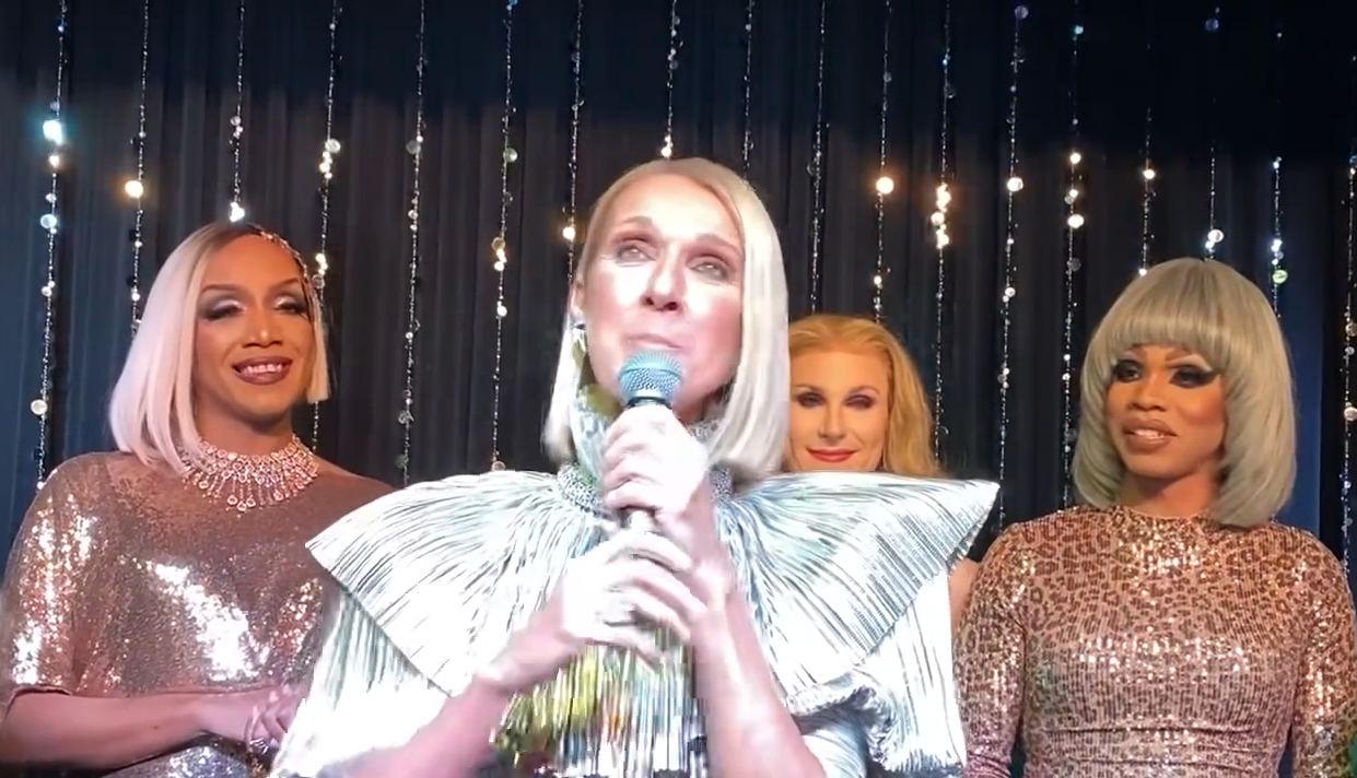 Céline Dion celebrated the release of her new album surrounded by Céline Dion drag queens