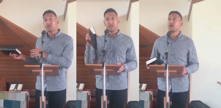 Disgraced rugby star Israel Folau claims horrific Australian bushfires are 'God's judgement' for same-sex marriage