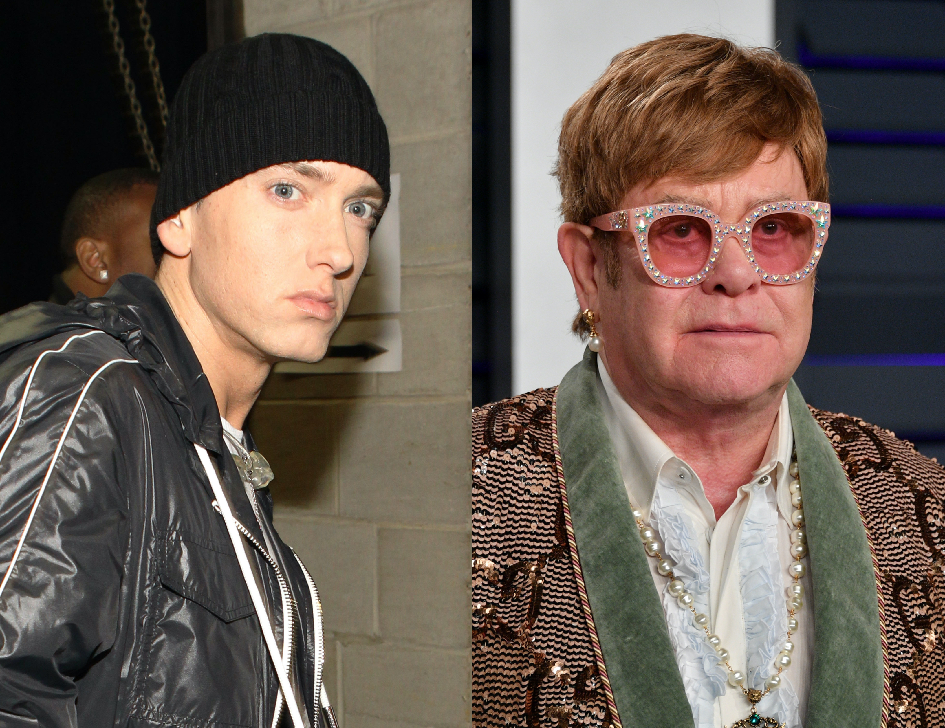 Elton John helped save Eminem from a near-fatal drug overdose, new biography reveals