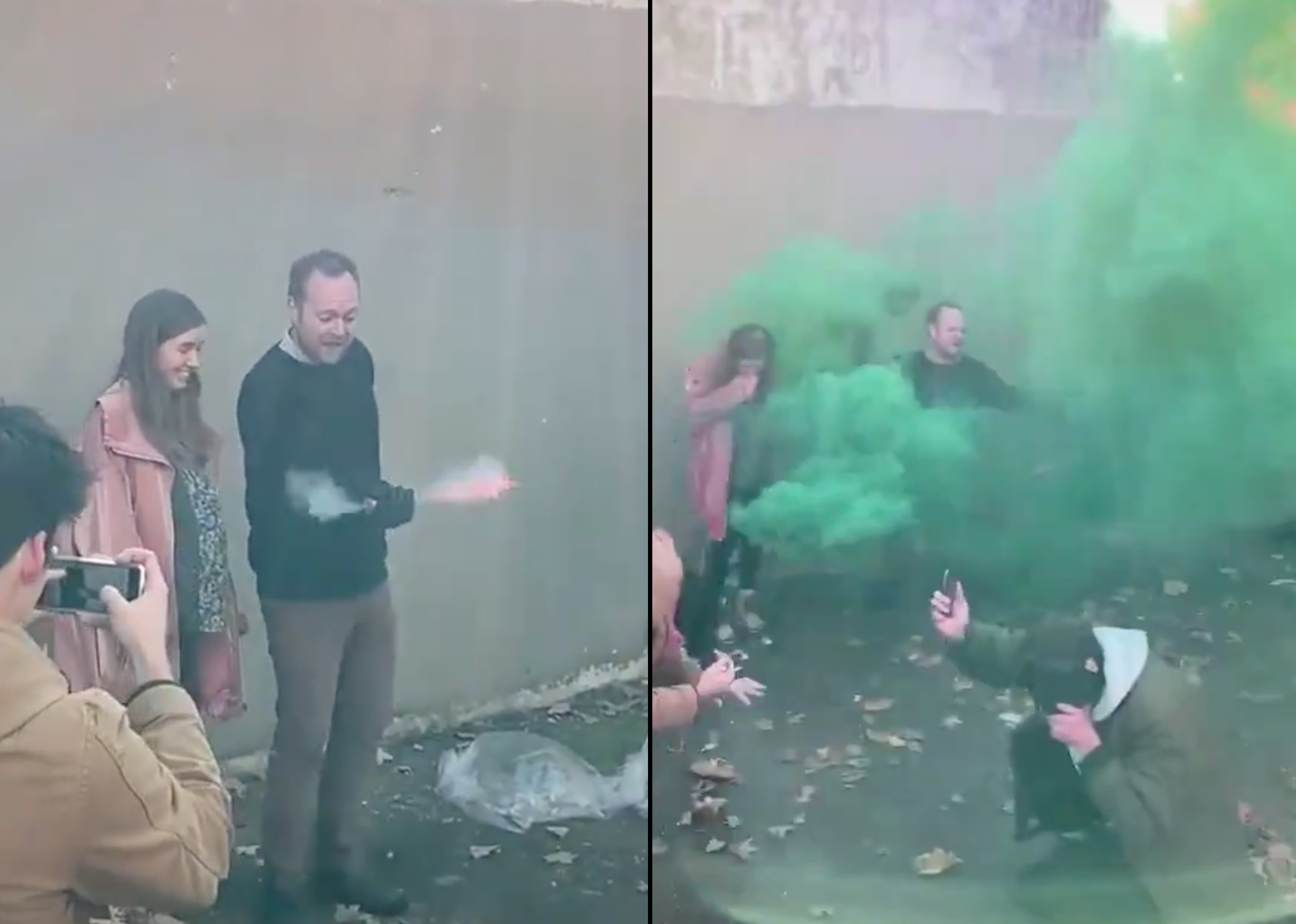 This 'gender reveal party' went so horrifically wrong it ended with screams, green smoke and blood