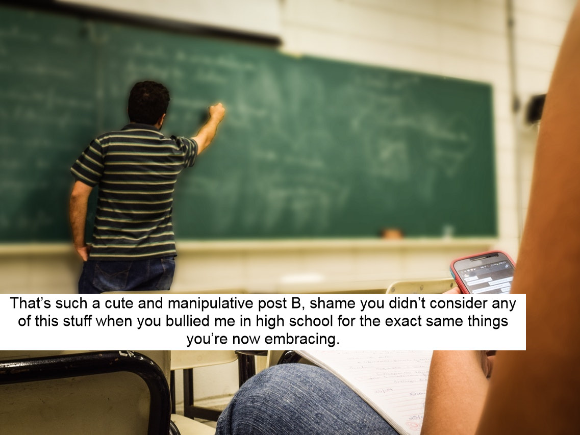 Gay man calls out his high school bully for coming out as bisexual and it's divided opinion