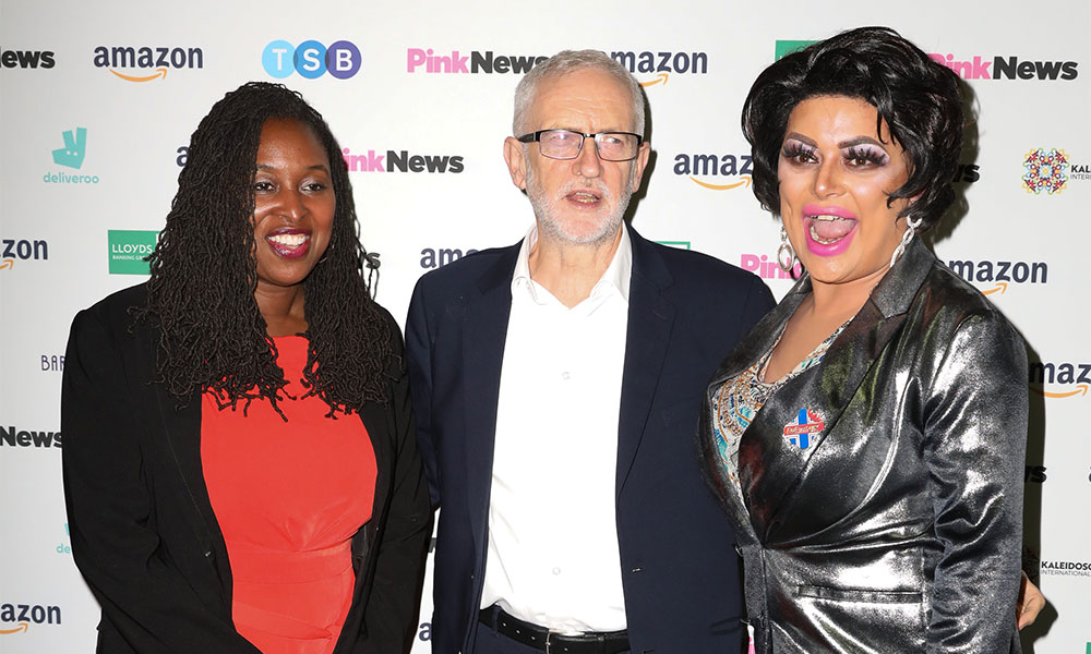 Dawn butler, Jeremy Corbyn and Baga Chipz