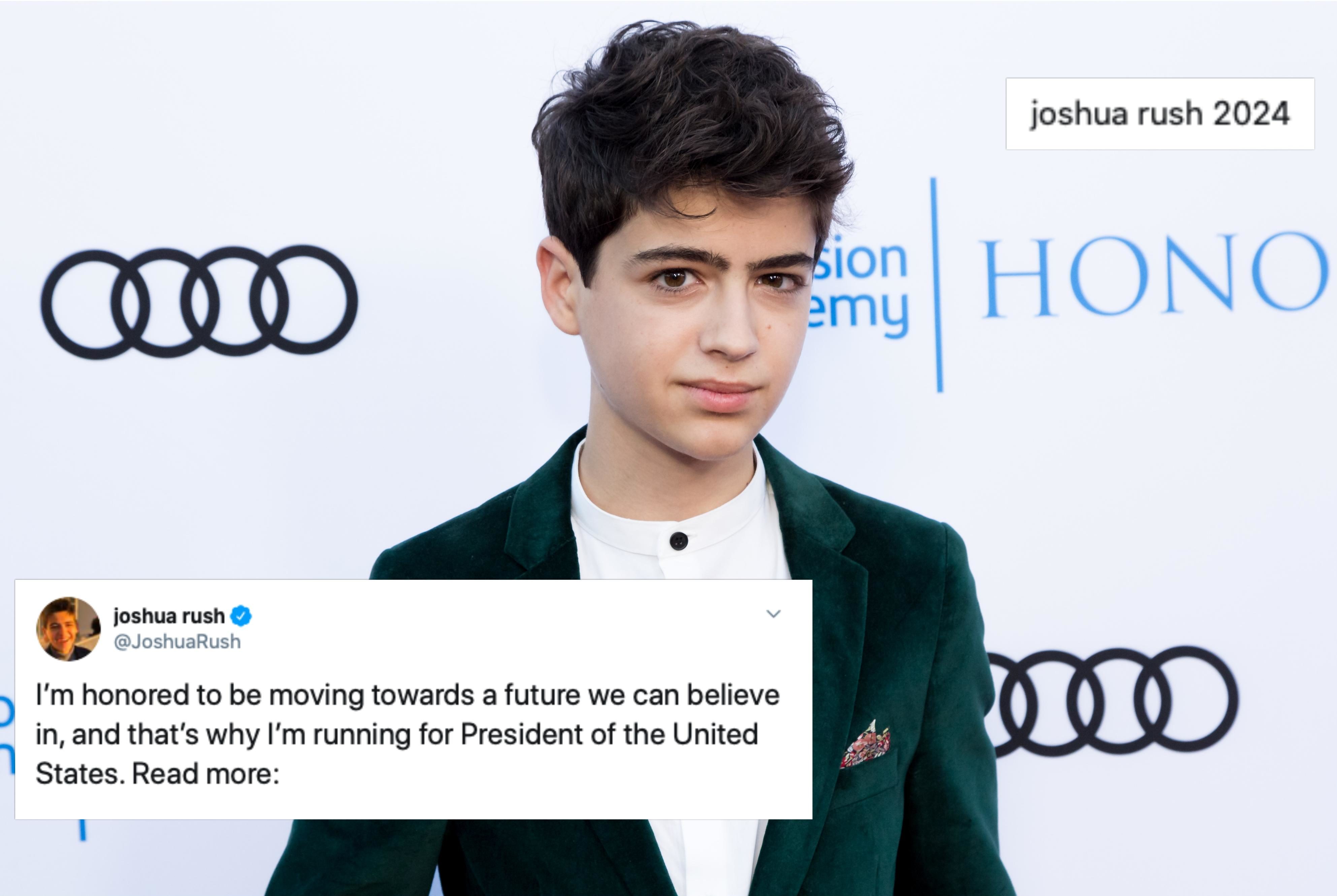 Bisexual Disney star Joshua Rush joked about running for president but fans don't think it's a bad idea
