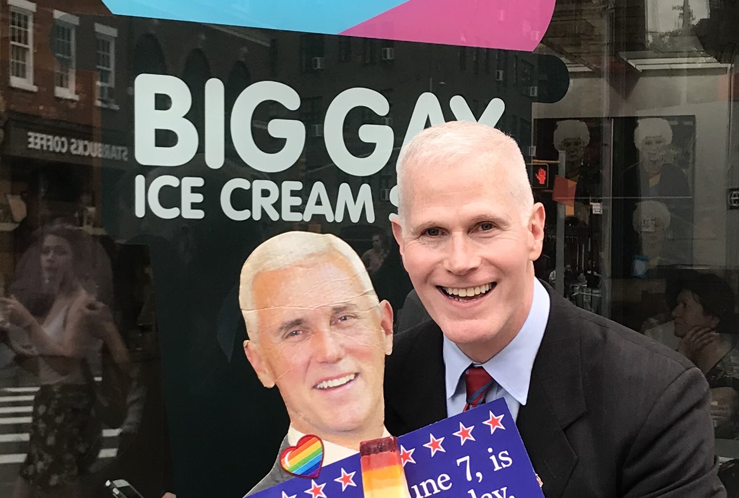 This gay guy dresses up as Mike Pence and collects money for LGBT+ charities and honestly, give him a Nobel Peace Prize