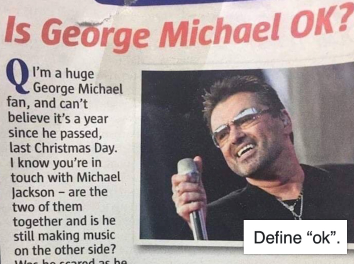 George Michael is making music with Michael Jackson on the 'other side', according to a TV psychic. Yes, really
