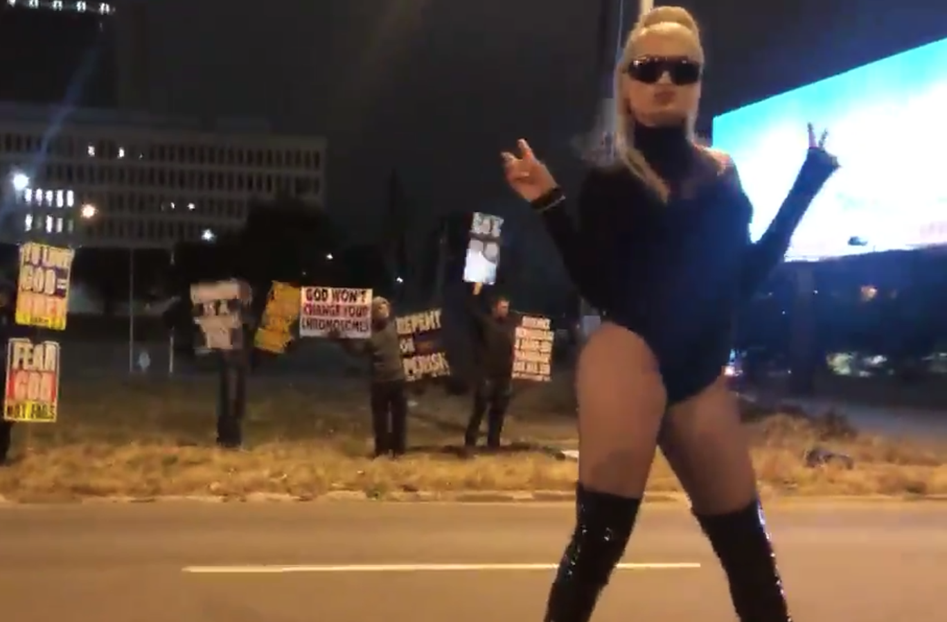 Kim Petras trolling the Westboro Baptist Church while they protest her gig is the energy we want to take into 2020