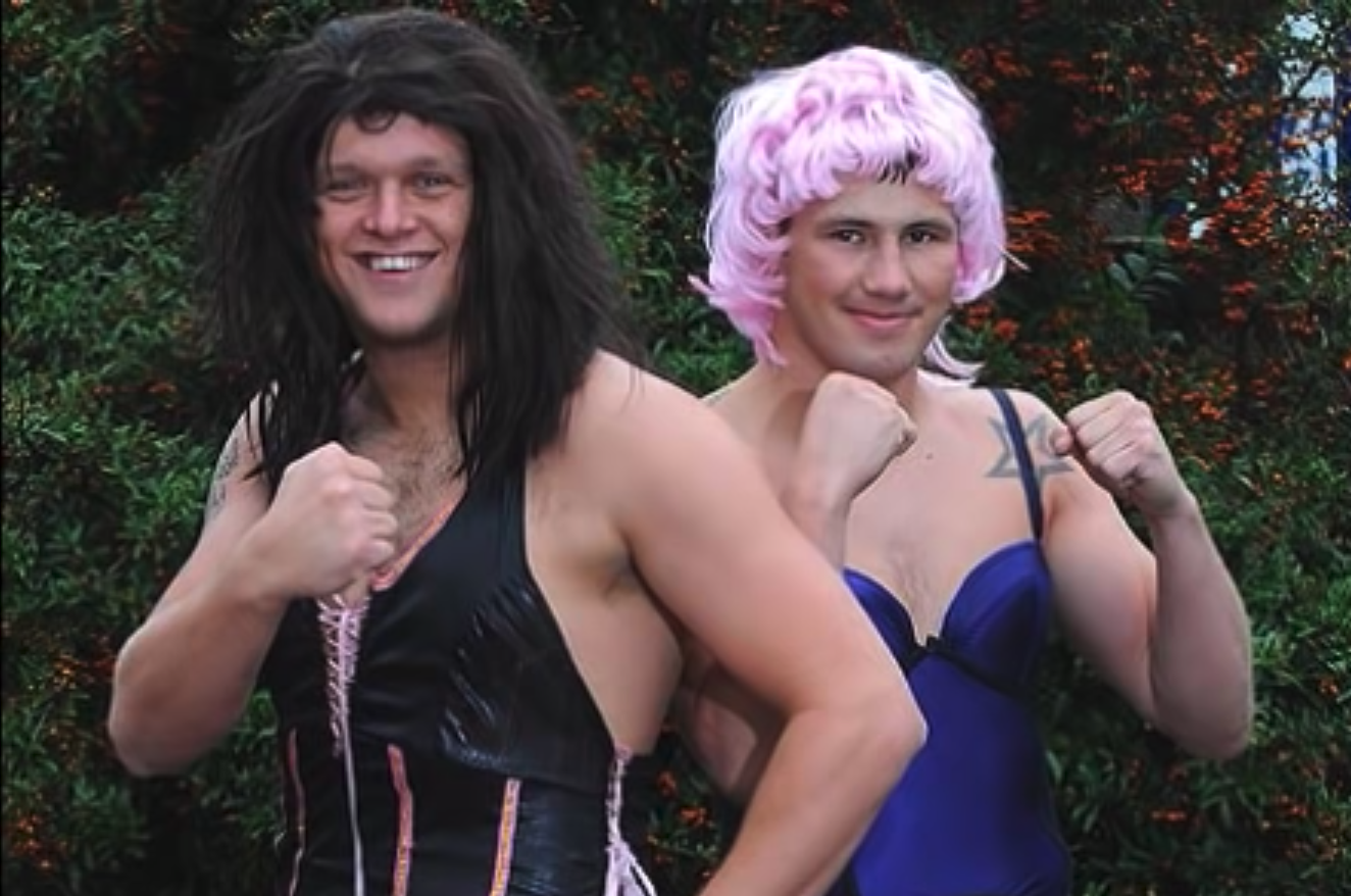 Cage fighters in drag who famously knocked out thugs in 2009 'haven't dressed as women since'