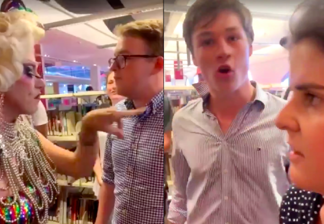 Protestors storm drag queen story time event and chant aggressively in front of ‘scared’ young children