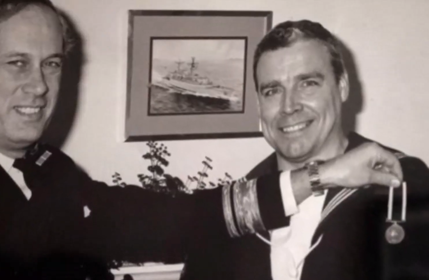 Falklands veteran has medals returned in emotional ceremony after they were taken away because of his sexuality