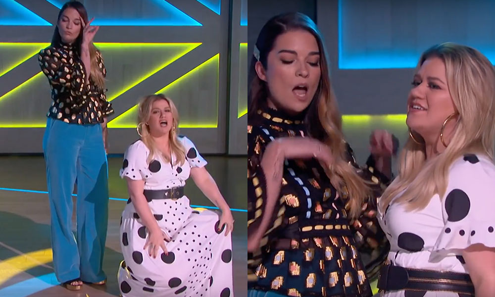 Kelly Clarkson and Annie Murphy duetting 'A Little Bit Alexis' will 'cure your dandruff, sort your mail and vacuum under your bed'