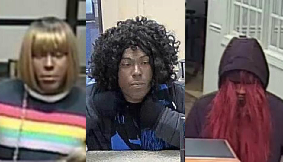 FBI hunt man dubbed 'Bad Wig Bandit' who robbed three banks while dressed in drag