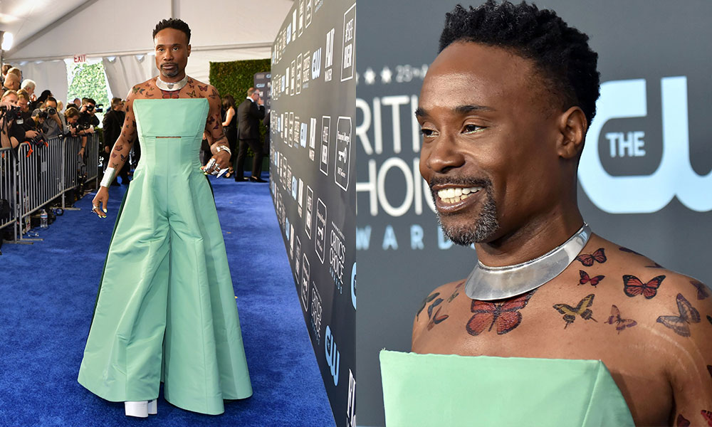 Billy Porter freed 'from the bondage of masculinity' with butterfly tattoos and strapless jumpsuit