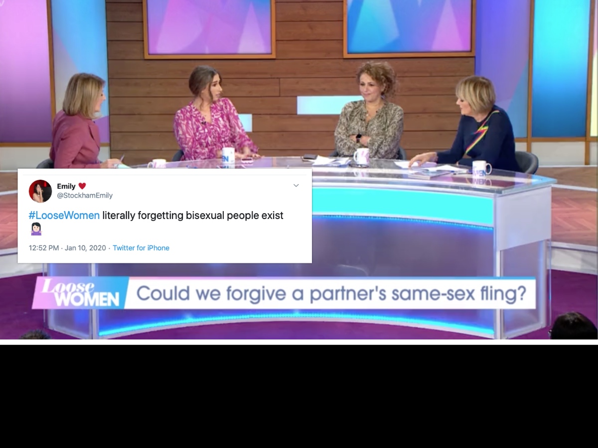 Loose Women hosts seem to forget bisexuality exists in debate about same-sex cheating