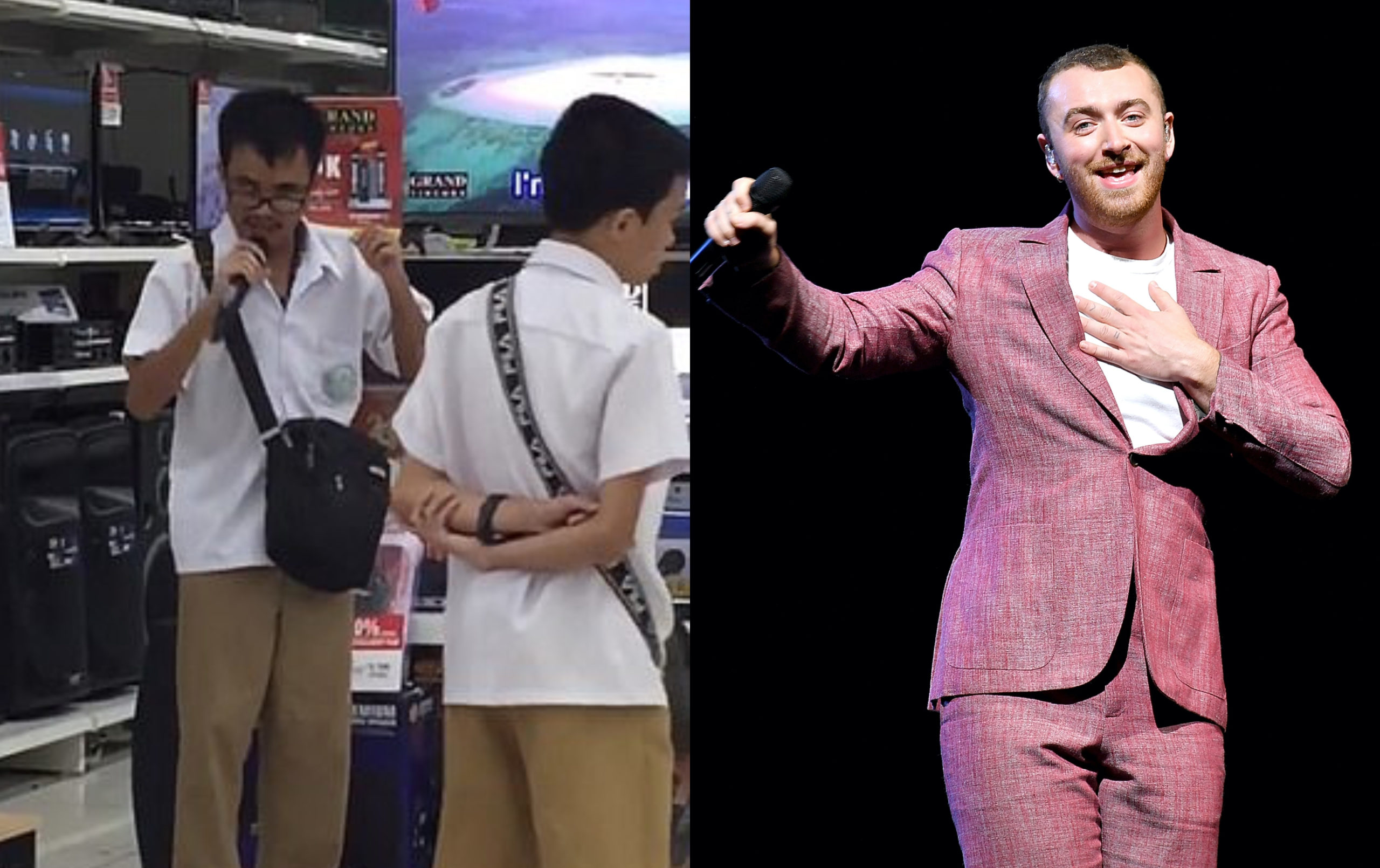 Blind schoolboy stuns shoppers with karaoke tribute to Sam Smith dubbed ‘out of this universe’ by the non-binary star