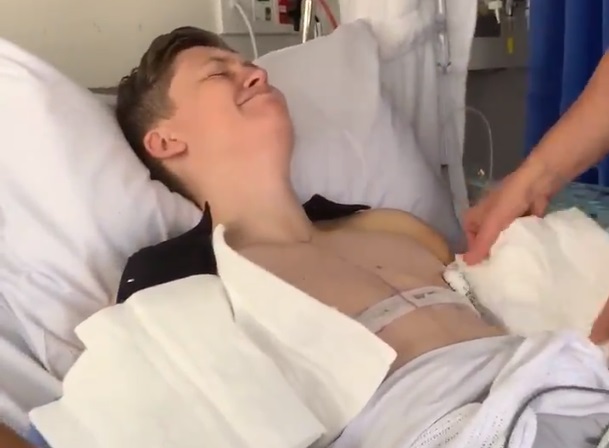 The emotional moment a trans man sees his chest for the first time after top surgery