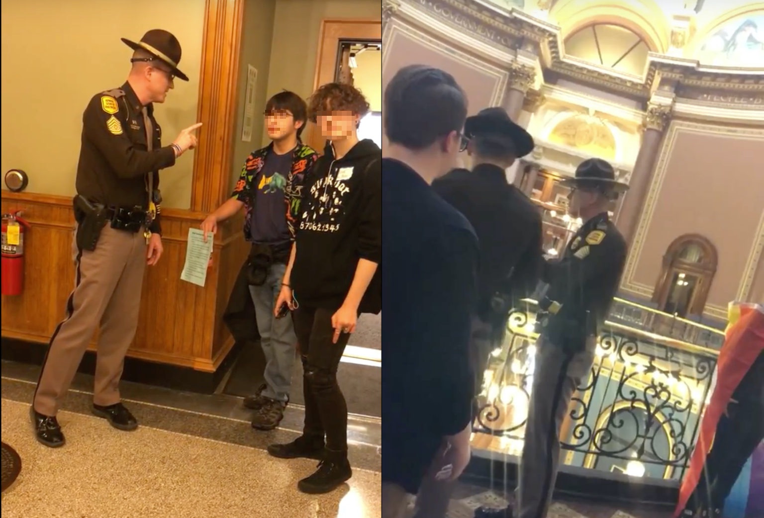 State troopers bully and threaten to arrest queer students for simply using the bathroom