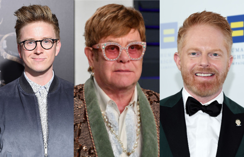 Elton John, Tyler Oakley and Jesse Tyler Ferguson named among the world's most influential redheads of 2020