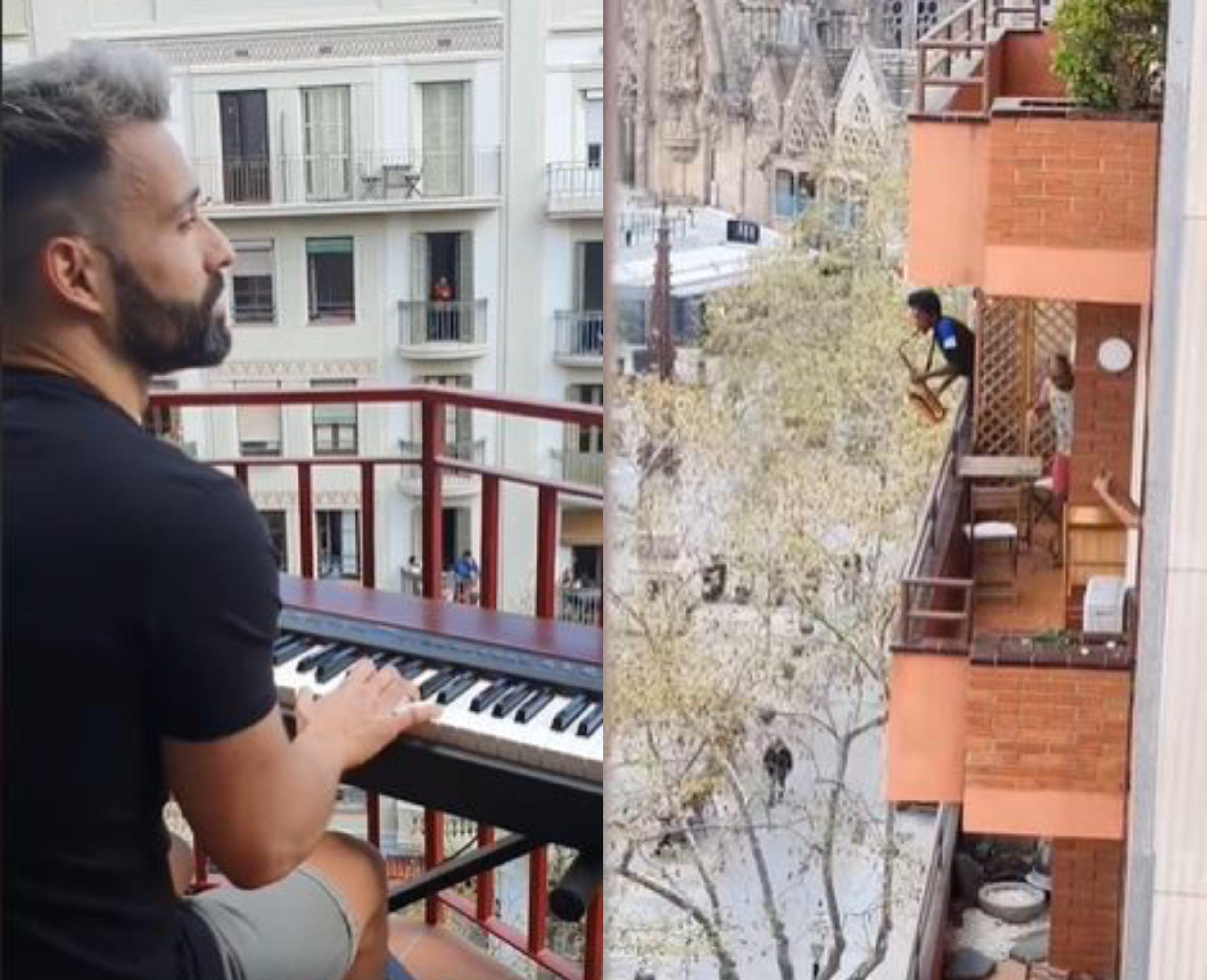 Gay musician plays mesmerising cover of Céline Dion from his balcony amid Spain's coronavirus lockdown