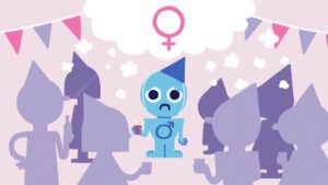 Cartoon man displaying social dysphoria