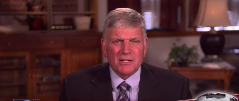 Franklin Graham desperately insists he can't be homophobic because he’s ‘not going around bashing people’