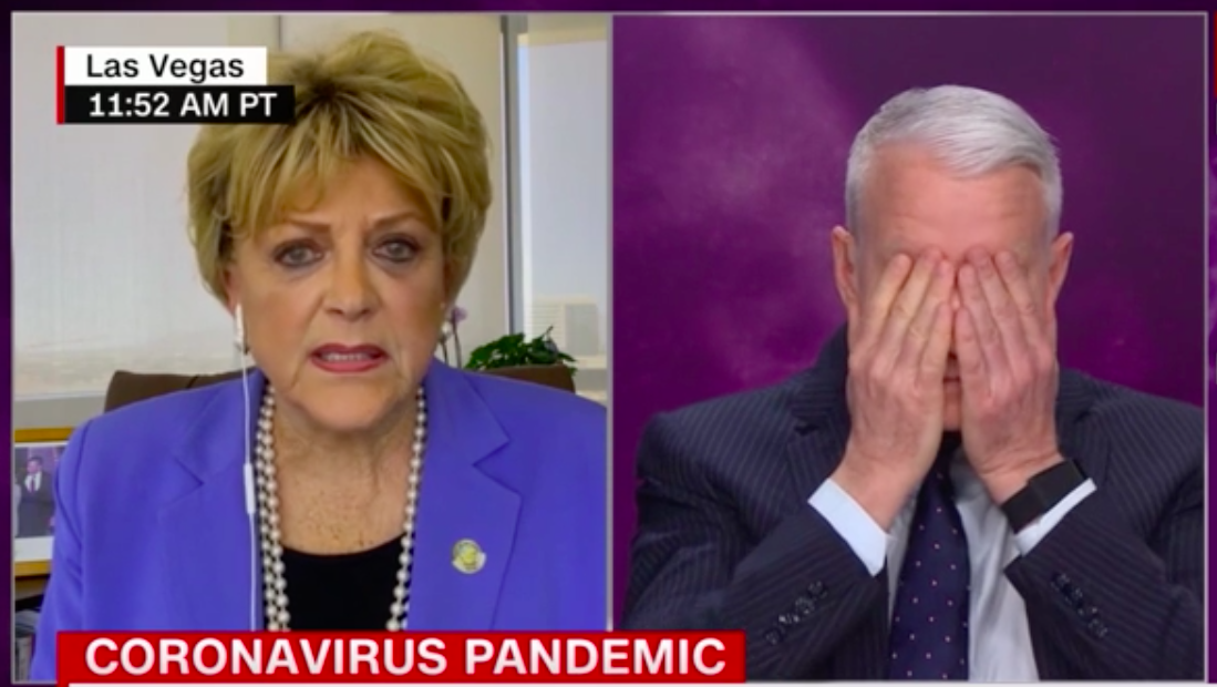 Anderson Cooper is truly all of us as Las Vegas' mayor defies science and logic to say she wants to reopen the city's hotels and casinos