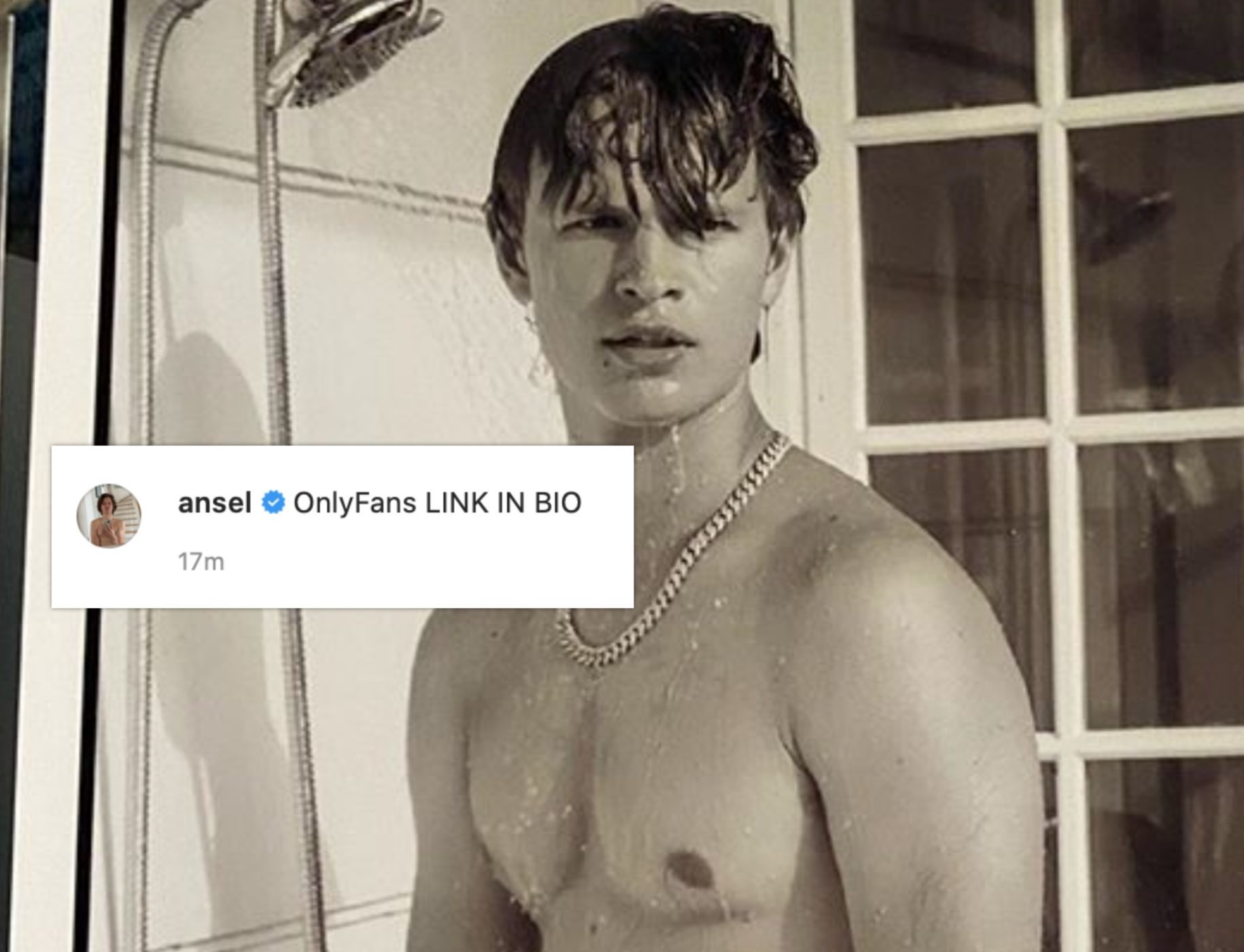 Ansel Elgort dropped a nude to promote his 'OnlyFans' – but it's so much more wholesome than what you're thinking