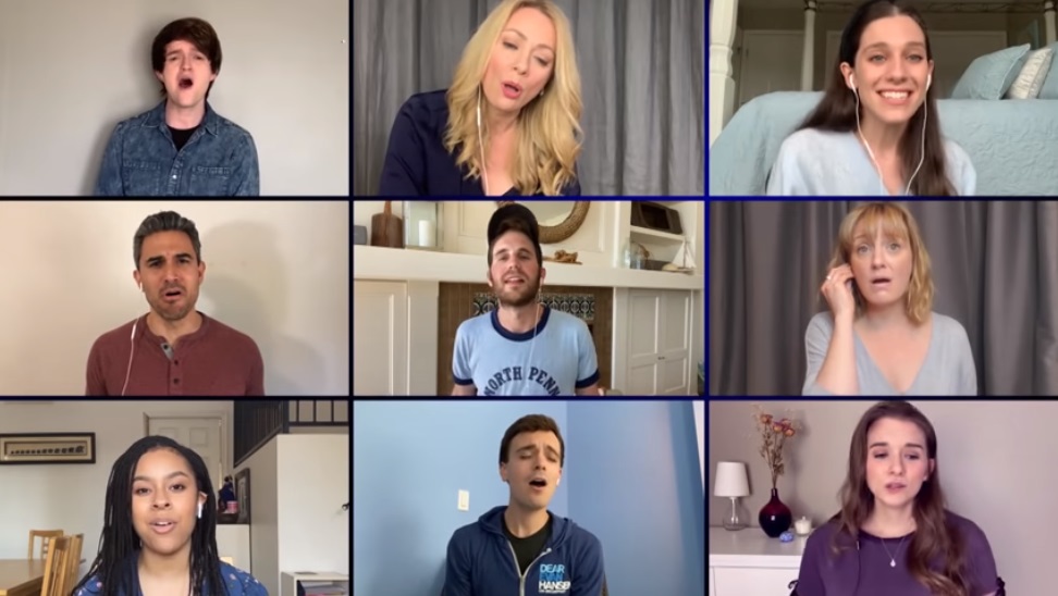 Ben Platt led the Dear Evan Hansen cast in the at-home rendition of 