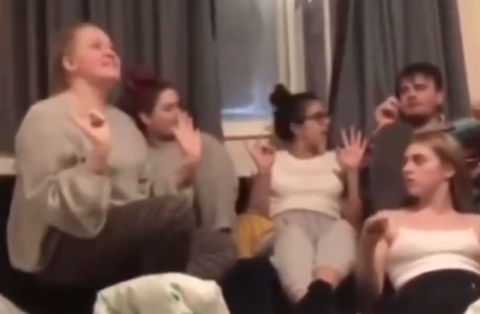 Girl dramatically confronts her gay best friend for having sex with her boyfriend in the middle of a TikTok